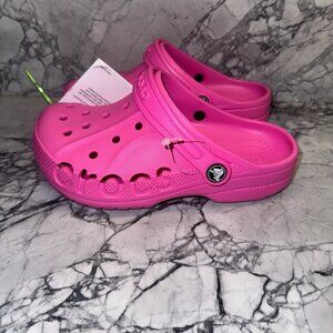 Crocs Girls Size J3 Pink Slip On Shoes NEW